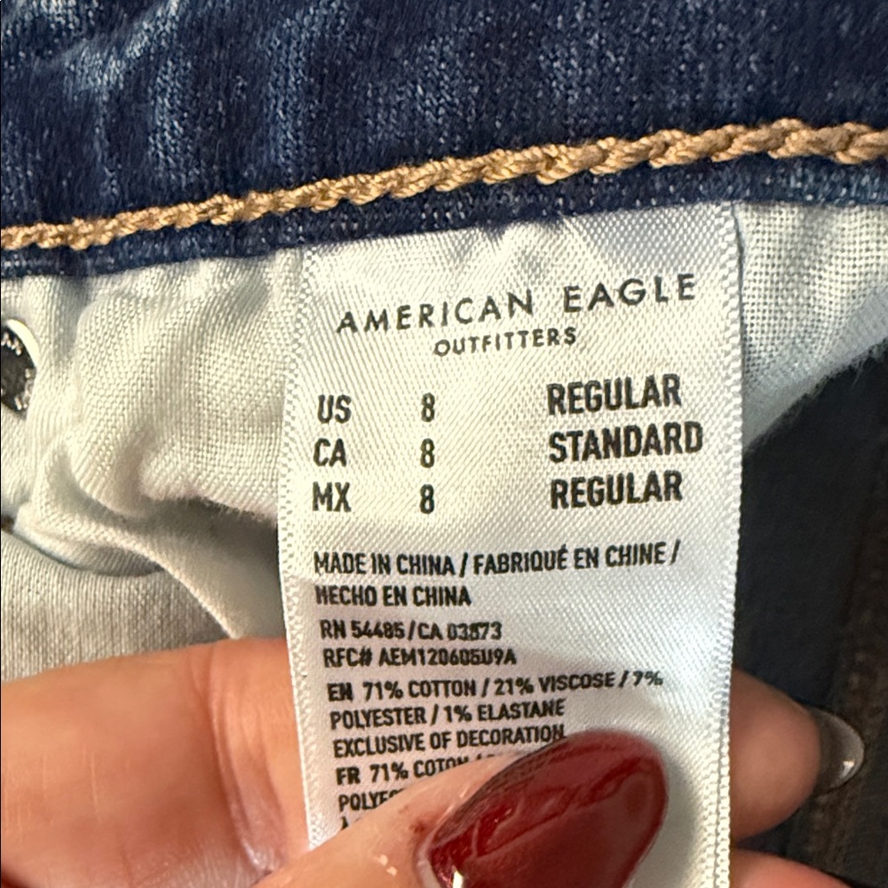 American Eagle Outfitters Women's Dark Blue Jeans